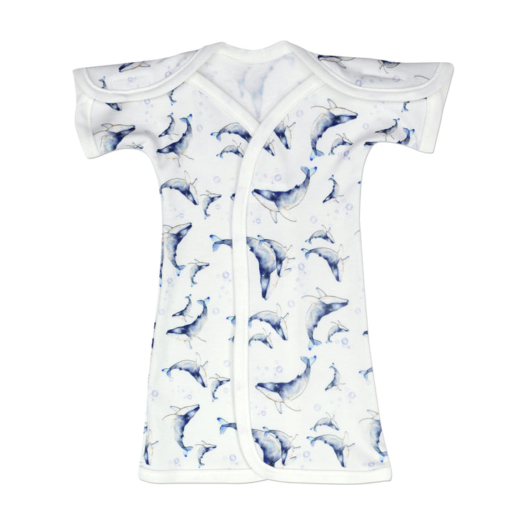Whales Bamboo NICU Gown