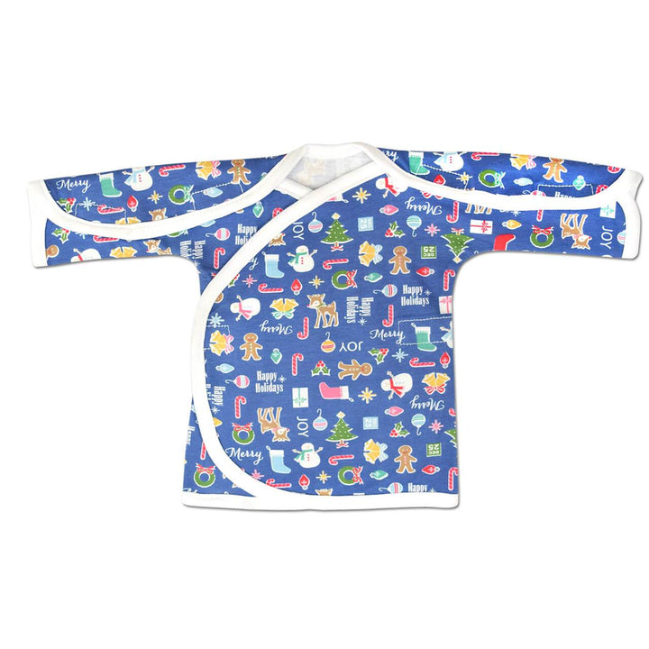 Preemie Christmas graphic long sleeve nicu friendly shirt