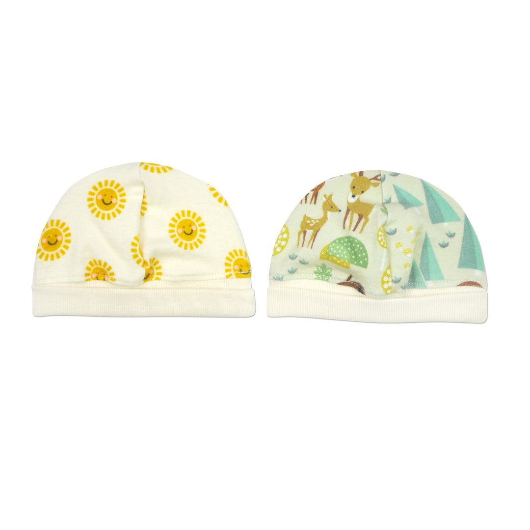 Woodland Sunshine 2PK Flannel Cap Set